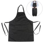 Black-Adjustable-Bib-Chef-Kitchen-Apron-with-Pockets-for-Cooking-Baking-Barbecuing